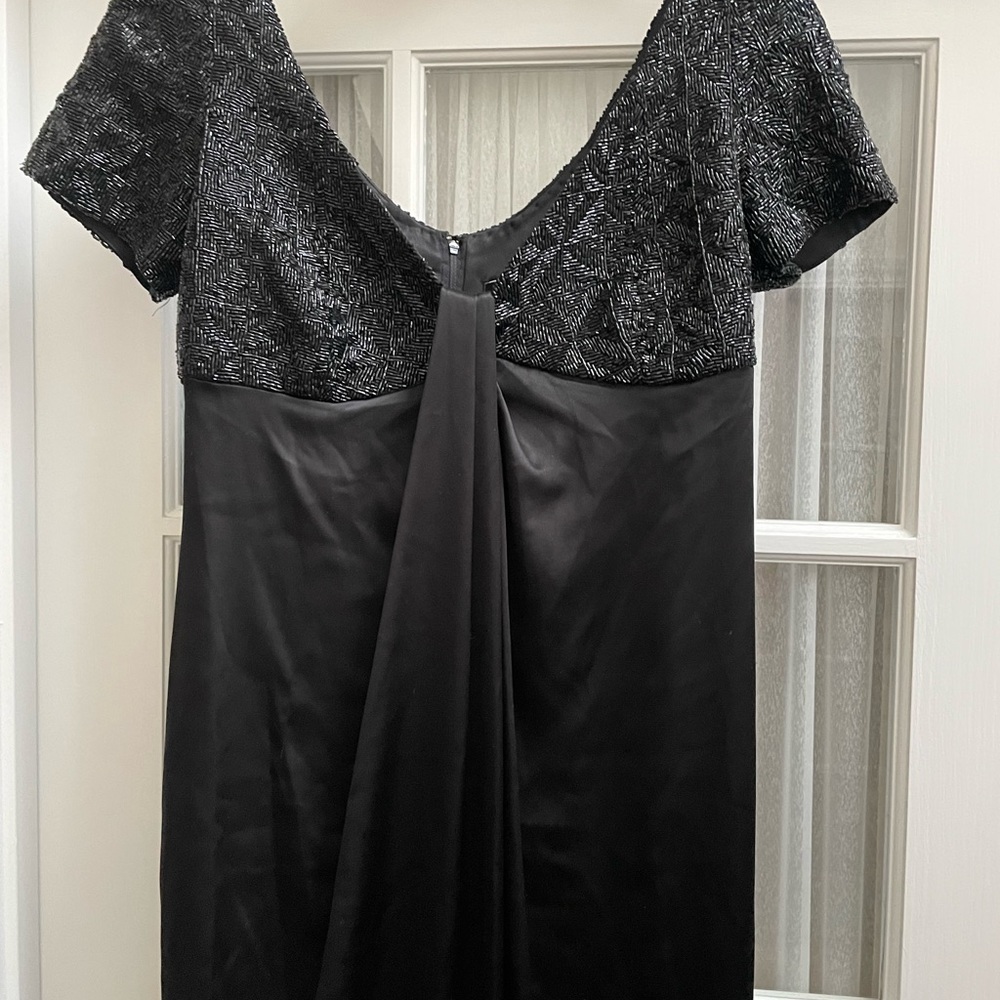 floor length mother of the bride black dress